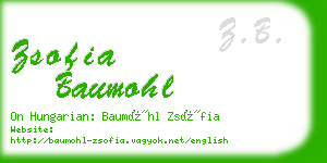 zsofia baumohl business card